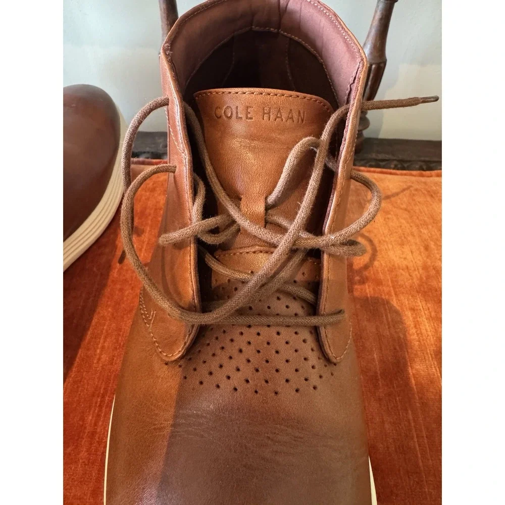 Very Clean - Cole Haan Grand OS Tour Chukka Brown  Leather Boots  Men's Size 12M